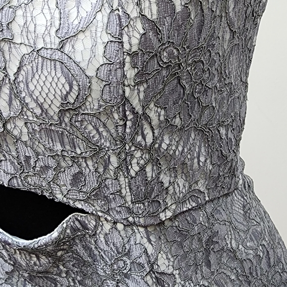 Line & Dot lace mini dress   Size L. Gray - Picture 7 of 10